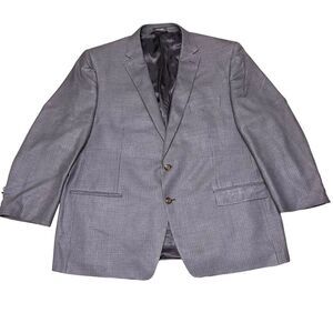 Ralph Lauren Hounds Tooth Plaid Men's‎ Wool Sports Blazer Blue 50R